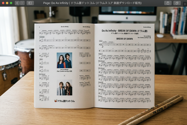 Page: Do As Infinity | ドラム譜ドットコム（ドラムスコア 楽譜ダウンロード販売）. Container class: template temptop theme--7